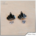 Hot selling elegant ladies jewelry fashion crystal drop crown shaped earrings
